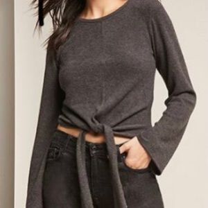 Tie Front Knit Top
